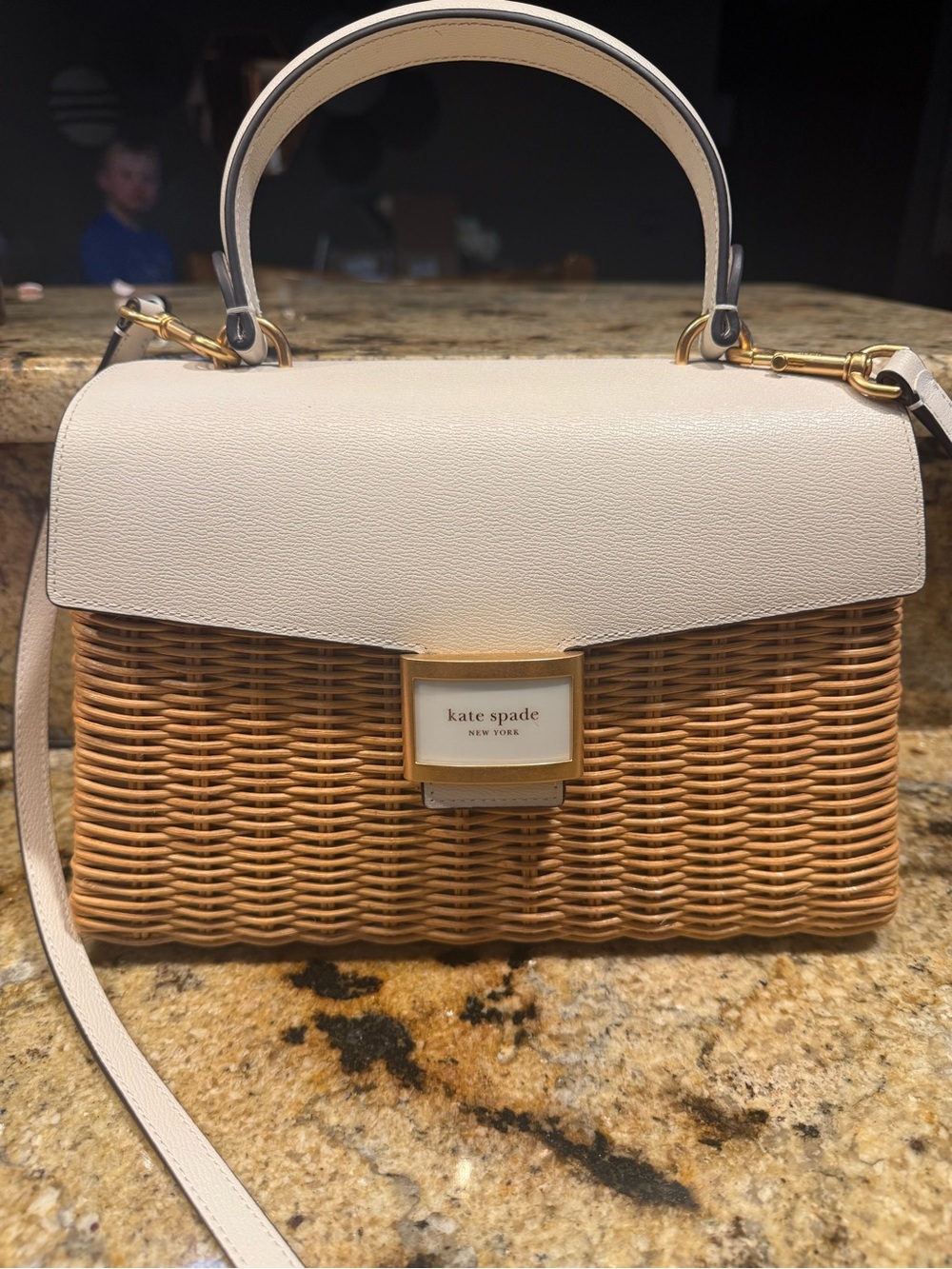Kate Spade Katy Wicker Top-Handle Purse